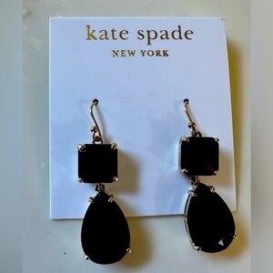 ♠️ Kate Spade Black & Gold Drop Earrings ♠️